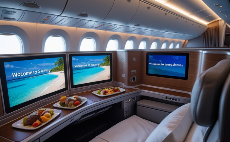 Emirates Business Class Experience to Sunlit Beaches